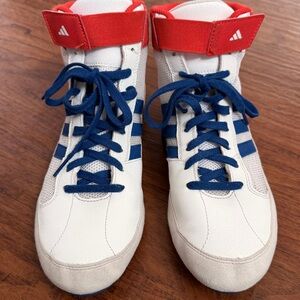 adidas HVC 2 Wrestling Shoes White Royal Red Men’s 9
